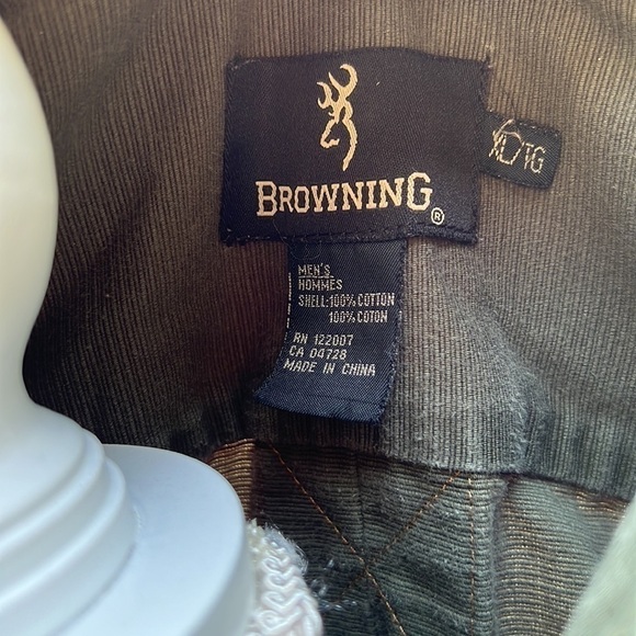 Browning Men’s 100% Cotton Long Sleeve Button Up Work Shirt size XL - Picture 6 of 9